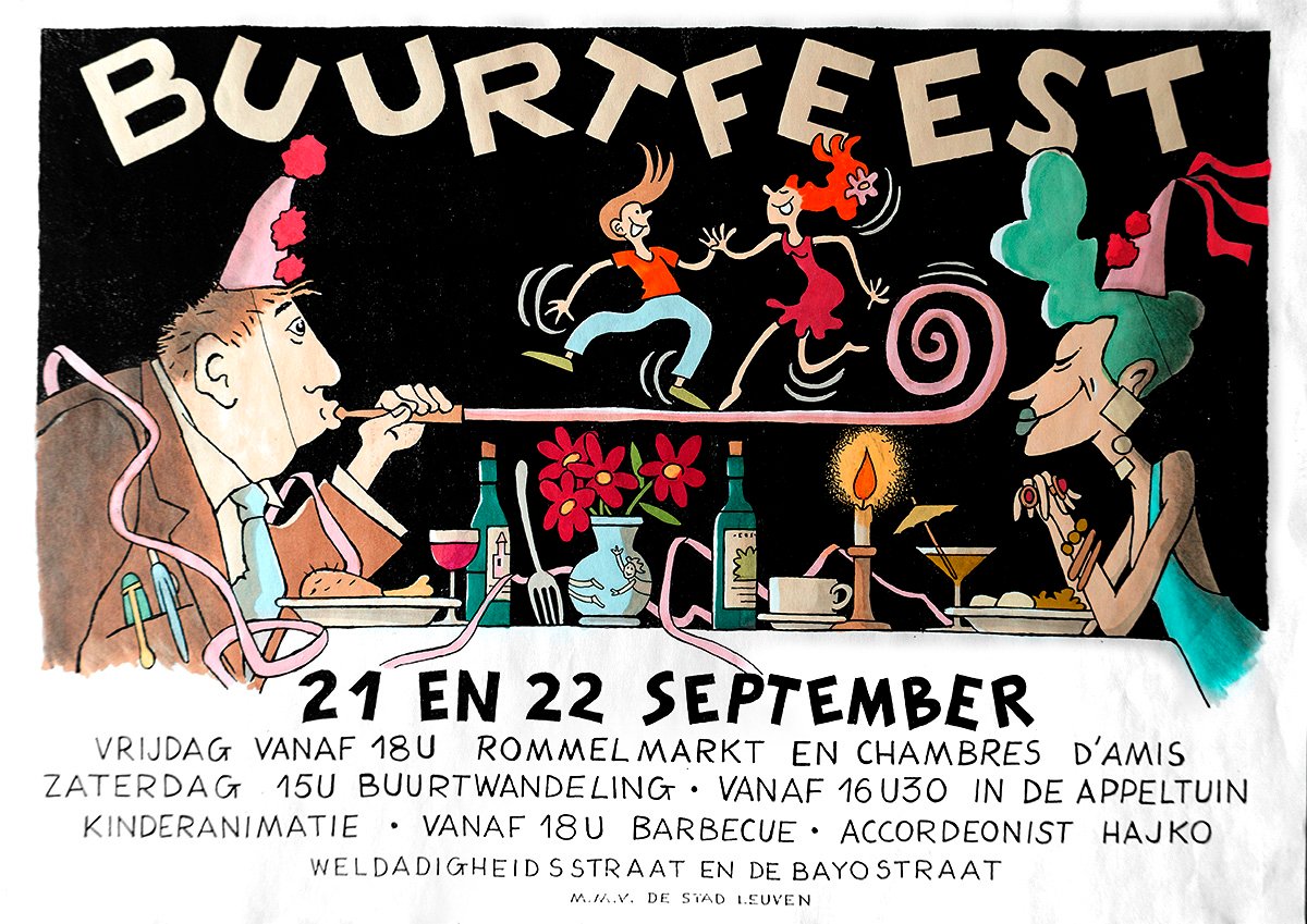 Affiche Buurtfeest De WeldadigeBayo 2008