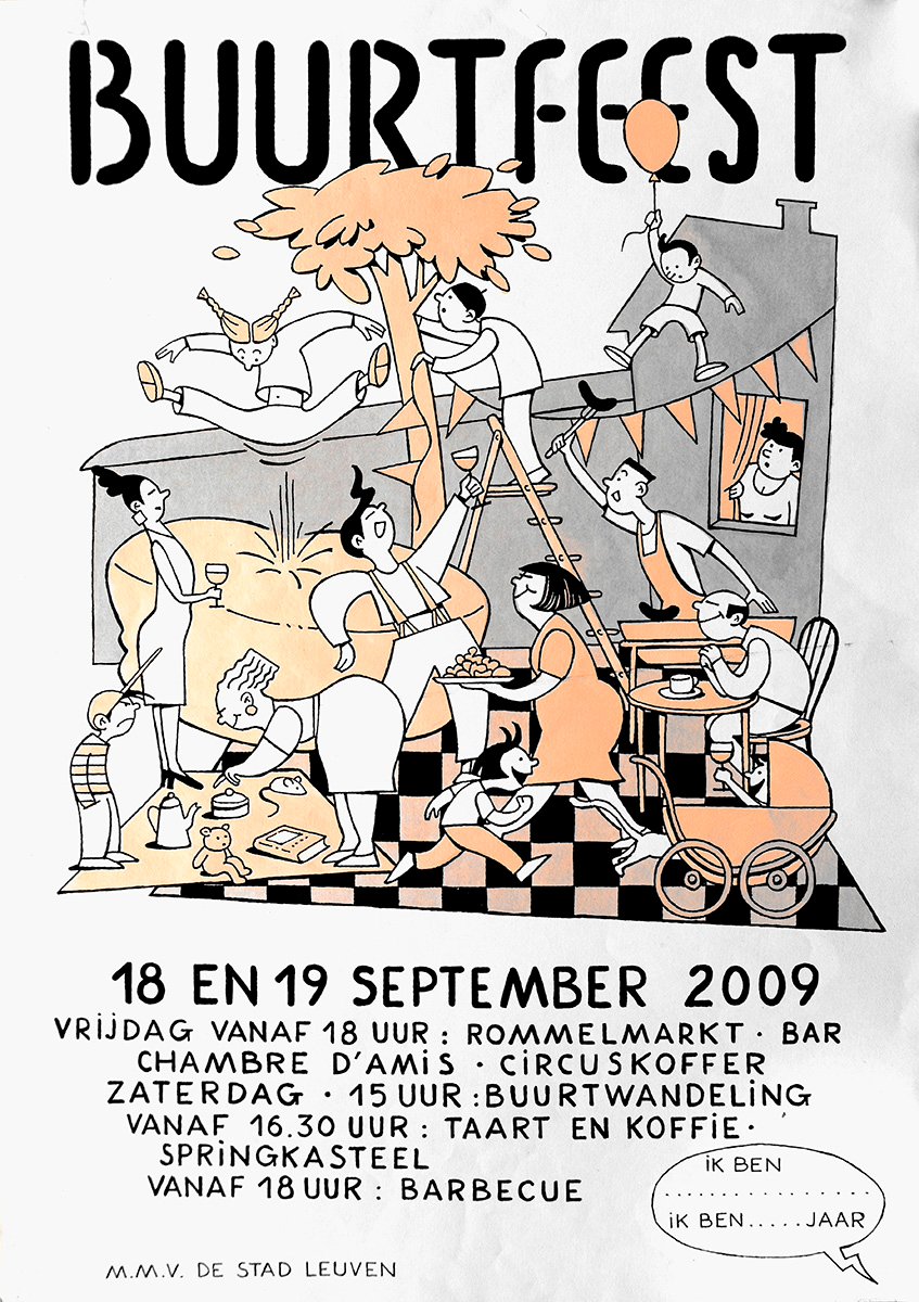 Affiche Buurtfeest De WeldadigeBayo 2009