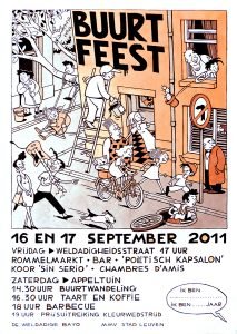 Affiche Buurtfeest De WeldadigeBayo 2011