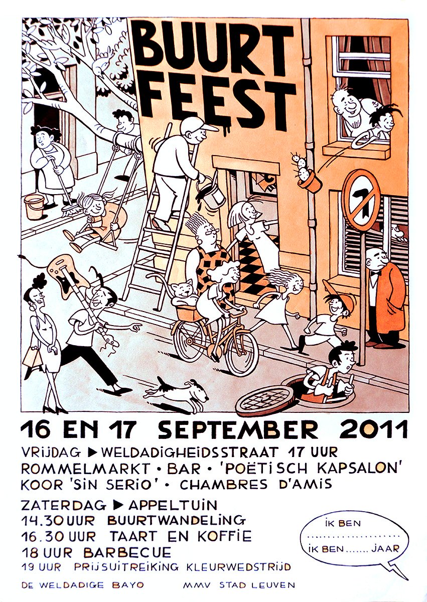 Affiche Buurtfeest De WeldadigeBayo 2011