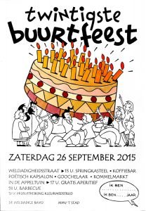 Affiche Buurtfeest De WeldadigeBayo 2015